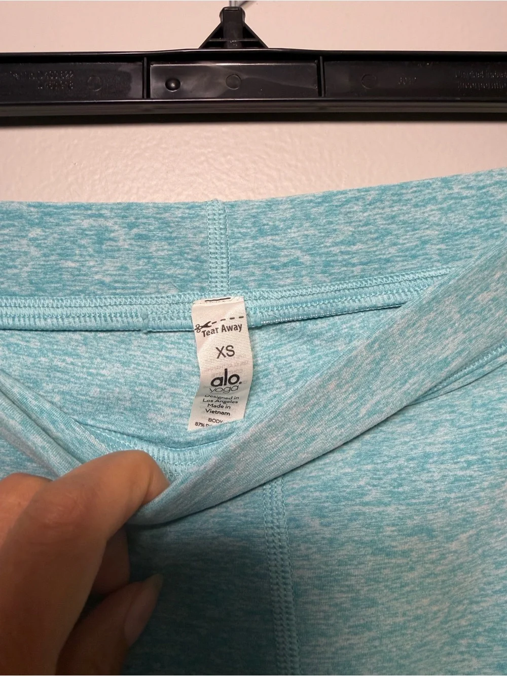 ALO Yoga Teal Heather Leggings - Light Teal Active Leggings